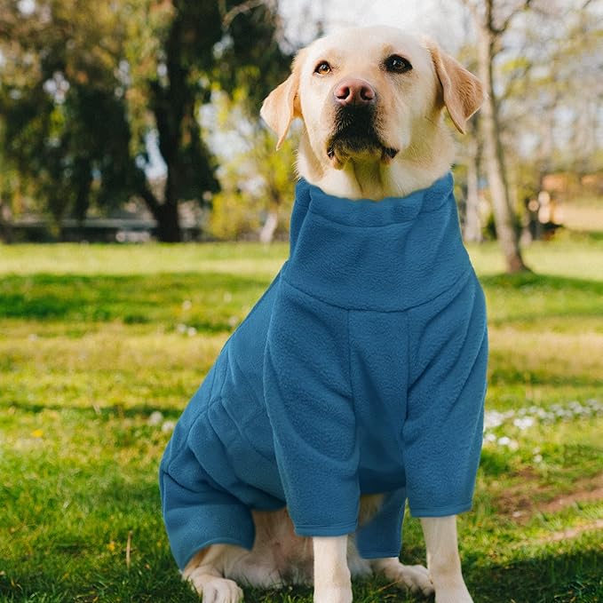 ROZKITCH Dog Pjs Large Breed, Pet Windproof Warm Cold Weather Jacket Vest Cozy Jumpsuit Apparel Outfit Clothes for Small Medium Large Dog Walking Sleep XL