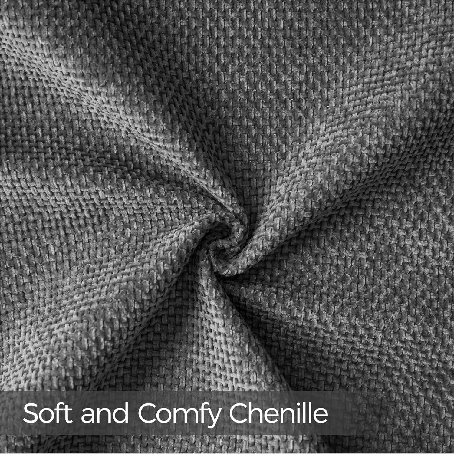 a moment Dark Gray Chenille Throw Pillow Covers 18x18 Inch Pack of 2 Modern Decorative Throw Pillow Covers Farmhouse Cross Covers Home Decor for Sofa Bedroom Living Room