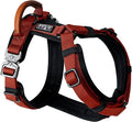 MADE TO ROAM Premium Explorer Harness - Y-Shaped Dog Harness with Adjustable Durable Nylon, Soft Padding, Metal Buckles and Leather Handle for Small, Medium, Large Dogs (Texas Flair, Size 5)