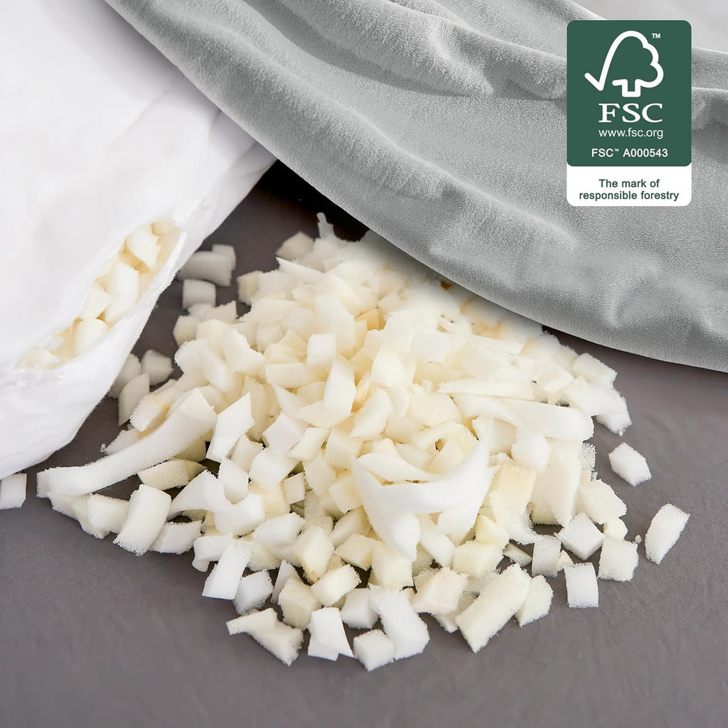 SyMax 7.8"x60" Body Pillow for Queen Bed, Bolster w/Removable Polyester Cover, Headboard Gap Filler Pillow, Light Grey