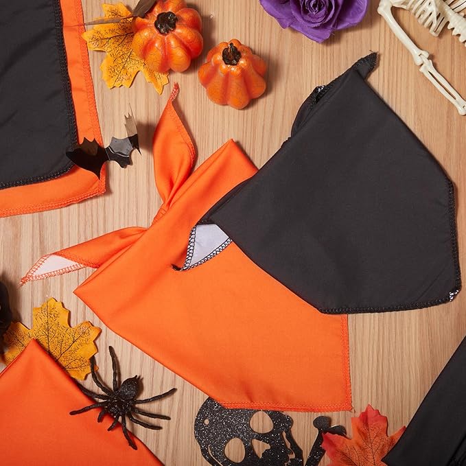 48 Pcs Halloween Color Dog Bandanas Bulk Sublimation Blank Bandanas for Dogs Heat Transfer Triangle Bibs DIY Scarf for Small Medium Large Puppy Pets Costume Photo Props Accessories Pet Shops