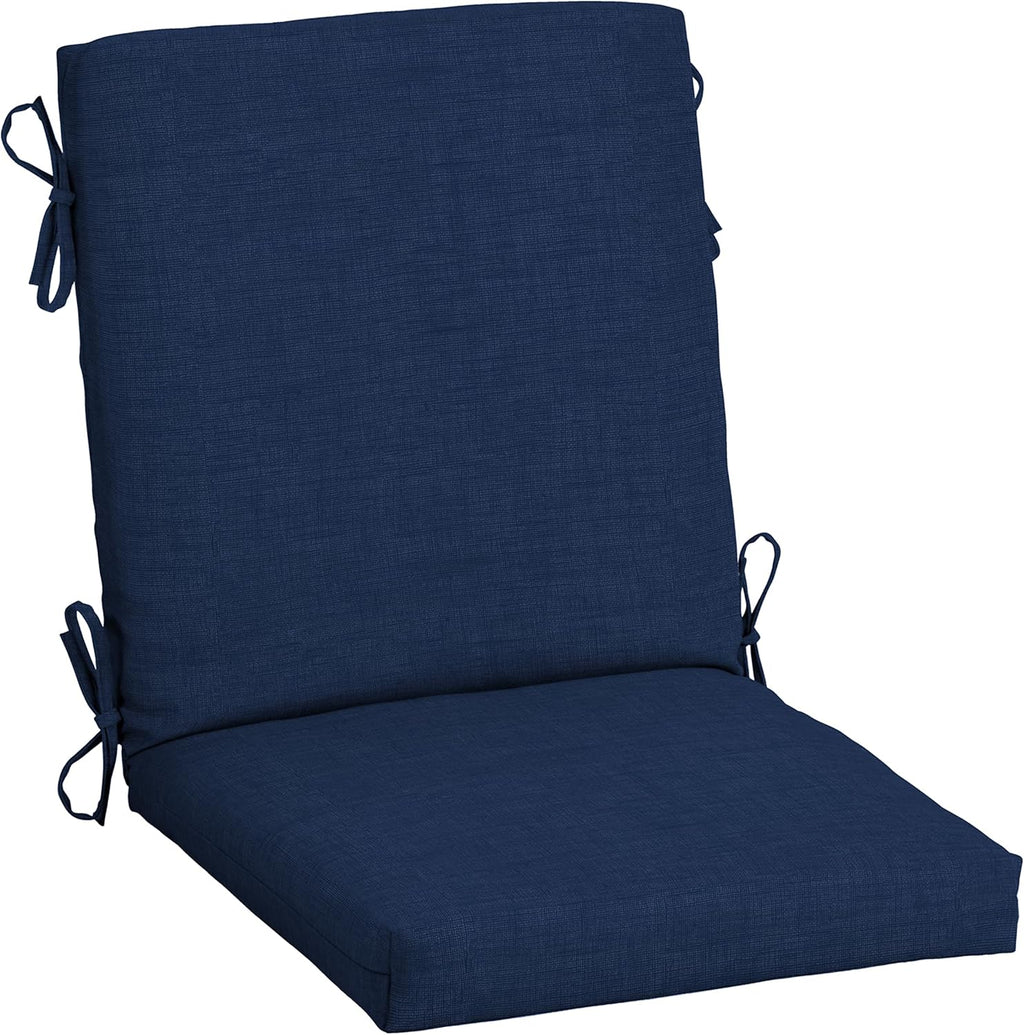 Arden Outdoor Midback Chair Cushion, 18 x 16.5, Sapphire Blue Leala