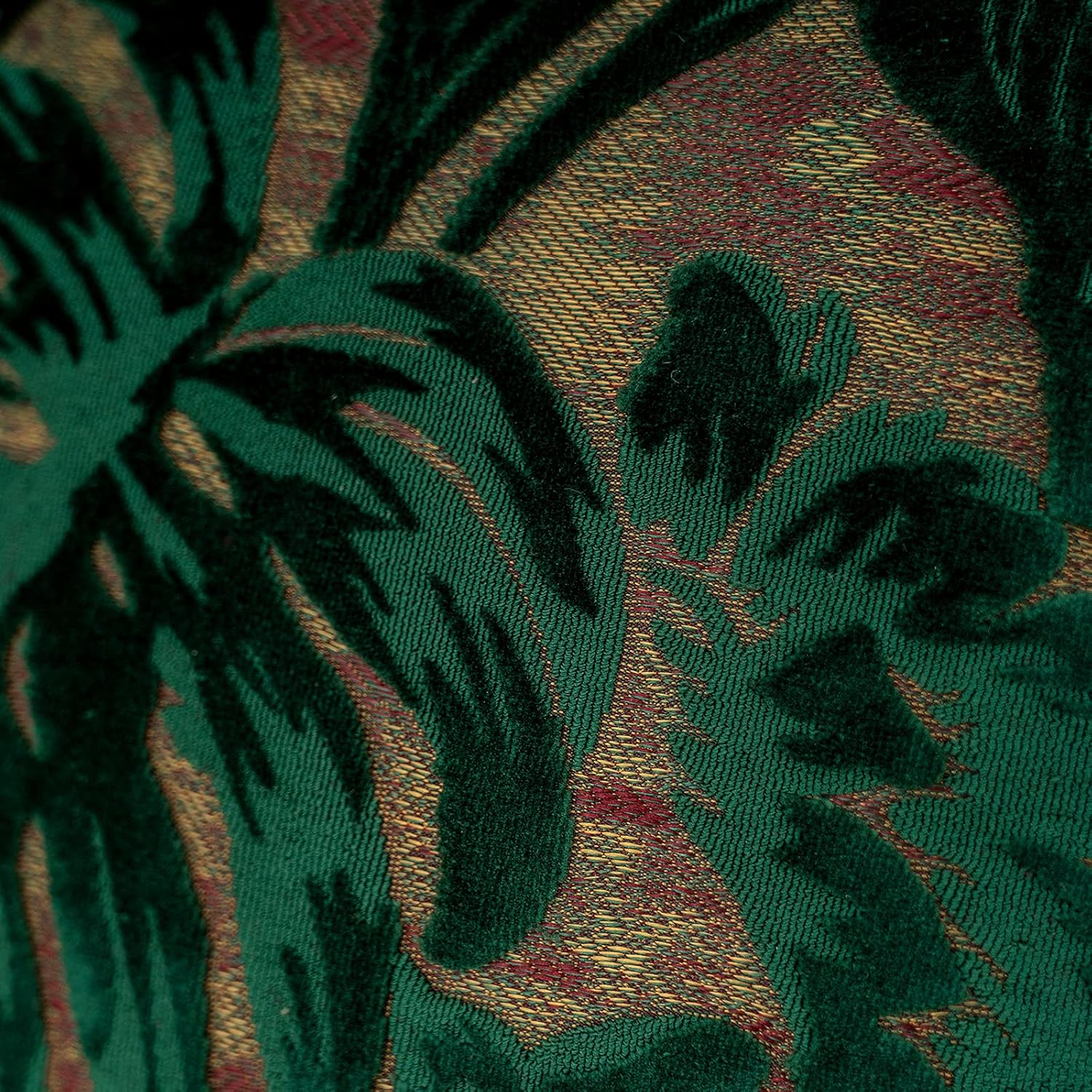 Alerfa 12 x 20 Inch Green Teal Rectangle Maple Leaf Pillow Embroidery Cut Velvet Cushion Case Luxury Modern Lumbar Throw Pillow Cover Decorative Pillow for Couch Sofa Living Room Bedroom Car