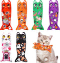 Halloween Catnip Toys for Adult Cats Large Indoor Cat Plush Toys with Crinkle Kitten Kicker Chew Toy 6 Pcs