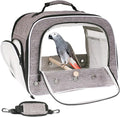 halinfer Bird Carry Carrier to Transport Large Size Parrot, Portable Bag with Metal Tray and Grid for Medium and Large Birds Like African Grey, Long Tail Cockatiel and Parrot
