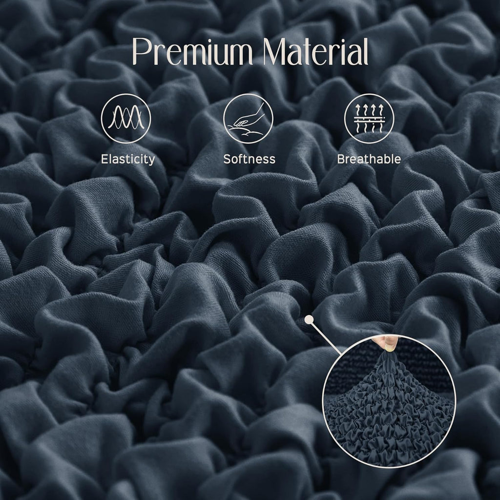 Throw Pillow Covers 18x18 Inch Solid Elastic Flexible Size Decorative Pillow Covers 20x20 Inch with Hidden Zipper Farmhouse Square Cushion Case for Couch Sofa Bed (Pack of 1, Duvier Blue)