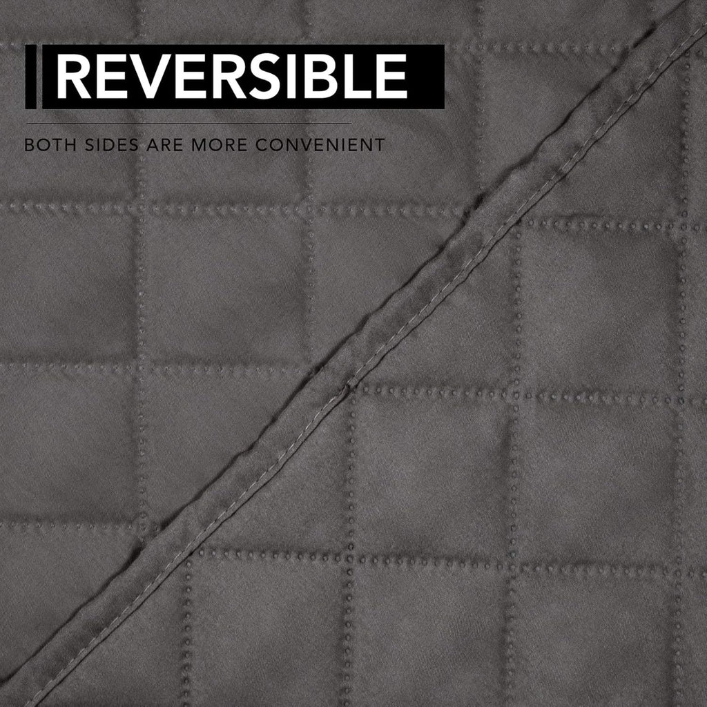 Easy-Going Oversized Recliner Cover Reversible Couch Cover Sofa Cover for Living Room Water Resistant Furniture Protector with Elastic Straps for Pets Dog (Oversized Recliner, Gray/Gray)