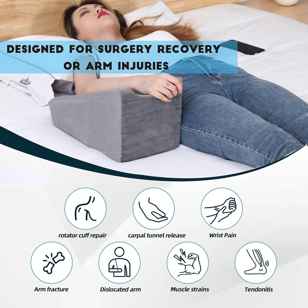 TYYIHUA Arm Pillow Arm Rest Pillow Arm Elevation Pillow Ergonomic Support Pillow for Sleeping, Support & Recovery of Broken Arm or Knee Surgery