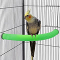 U Shape Parrot Perch Stand Toy Bird Platform Sand Paw Grinding Clean Stick Exercise Conure Budgie Cockatiel Cage Accessories (Green Corner Medium)