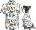 Hawaii Dog Shirt, Pet Summer T-Shirts Dog Style Floral Breathable Cool Clothes Hawaiian Shirts for Small Dogs and Cats Owner and Pet Shirts are Sold Separately