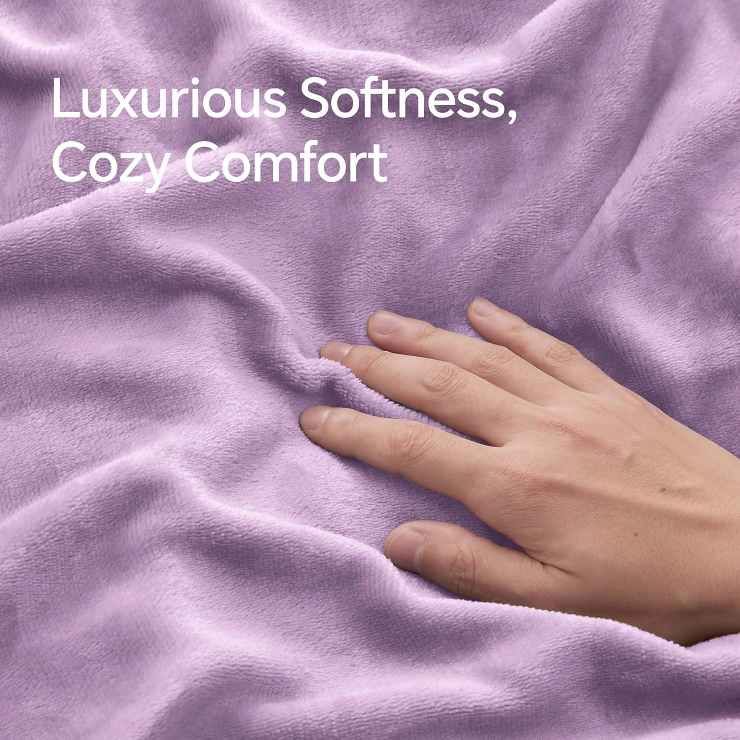 BEDELITE Flannel Pillow Cases Queen Size Set of 2, Super Soft Fleece Pillowcases with Zipper for Bedroom, Sofa, Couch,Luxury Cozy Velvet Pillow Shams for All Seasons(20x30 Inches,Lavender)