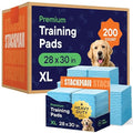 Puppy Pads Pet Pee Pads 28"x30" [200-Count] Pet Training Disposable Pads, Large Breed Pad, Leak-Proof, Bulk Case Pack - for Border Collies, Australian Shepherds, Labs Heavy Duty Surface Protector
