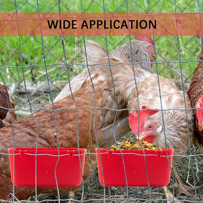 26 PCS Chicken Feeder Cups, 18 OZ Cage Cups for Chickens, Hanging Rabbit Feeder Waterer Cups, Plastic Birds Feeders for Pet Bunny Gamefowl Poultry Parrot