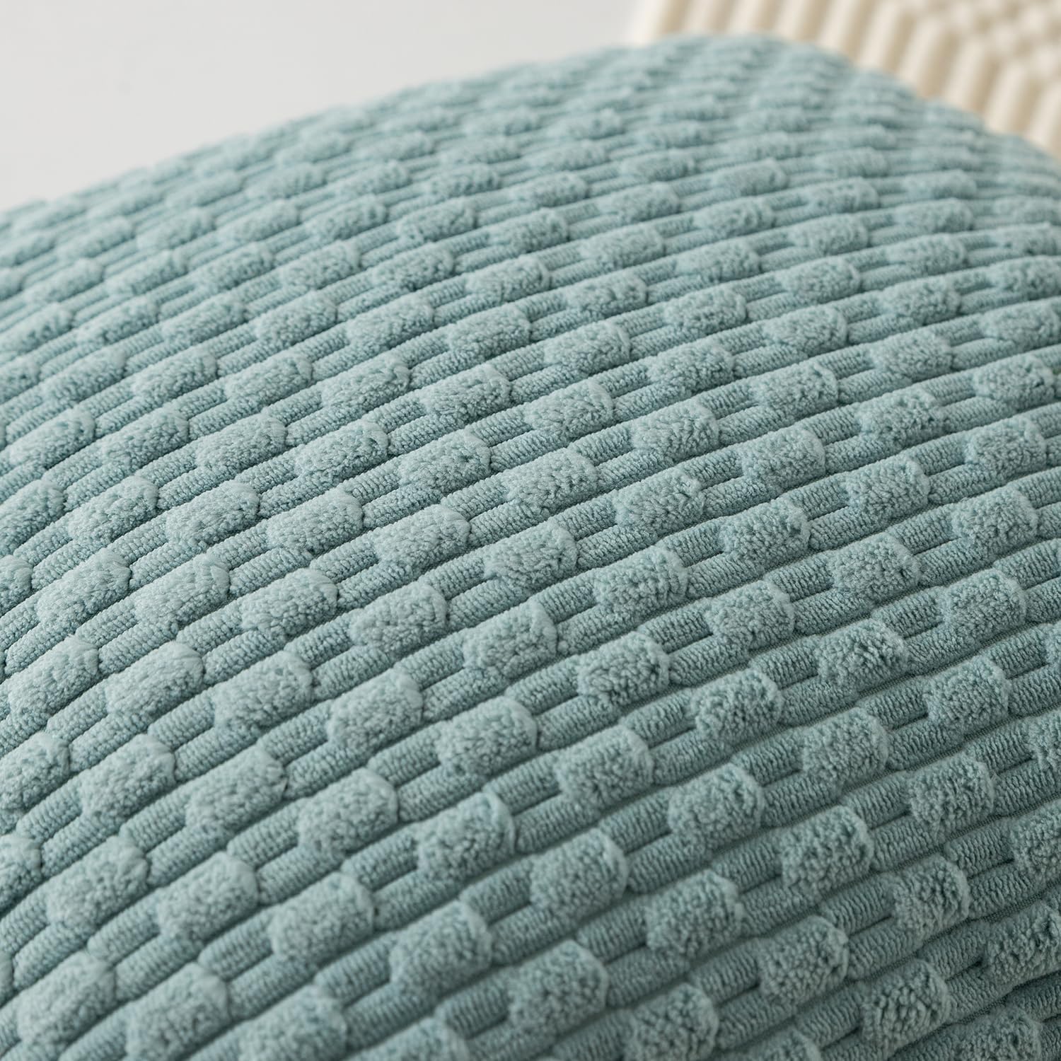 Kevin Textile 12x20 Inch Pillow Cover 1 Pack Boho Decorative Soft Striped Corduroy Lumbar Farmhouse Accent Rectangle Cushion Case for Living Room Couch Sofa Bed, Dusty Green