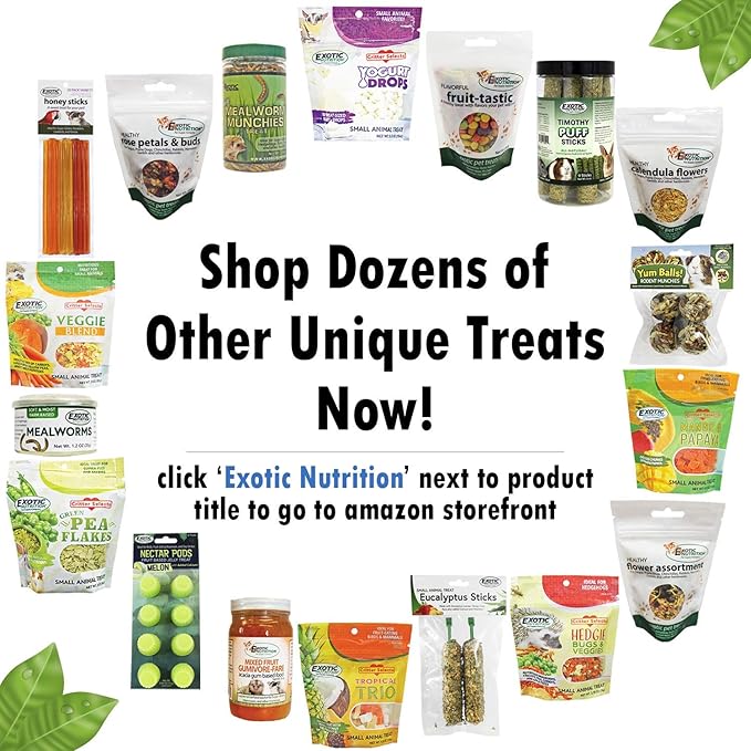 Nectar Pods (Honey) - Calcium-Fortified Jelly Fruit Treat - Sugar Gliders, Marmosets, Squirrels, Parrots, Cockatiels, Parakeets, Lovebirds, Conures, Hamsters, Geckos, Kinkajous & Other Small Pets…