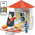 PerchMe® Bird Feeder with Camera,Solar Smart Bird Feeder with 1080P HD AI Identify Bird Species, Real Time Views and Notifications,DIY Add-ons & Hummingbird Feeder,Ideal Gift for Bird Watching Lover