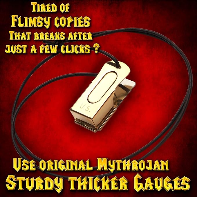 Mythrojan Brass and Steel Pet Training Clicker Puppy Dog Training Cricket Clicker U.S. Engraved WII Military Gear Metal Clicker in Set of 5 Pcs