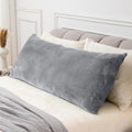 BEDELITE Body Pillow Cover with Zipper Closure, Super Soft and Cozy Fuzzy Fleece Body Pillowcase 20 x 54 Inches, Luxury Fluffy Plush Long Body Pillow Pillowcase for Fall and Winter(Gray)