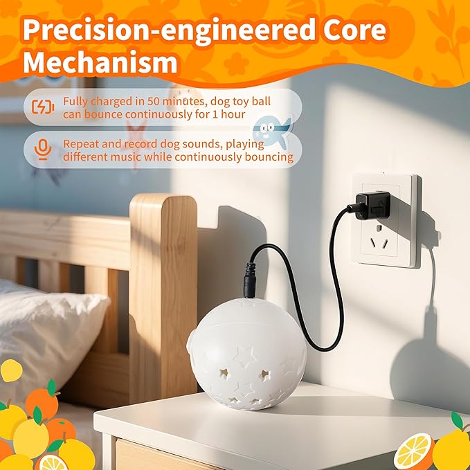 Interactive Dog Toys, Moving Dog Toy Ball, Automatic Bouncing Rolling Squeaky Dogs Toys to Keep Them Busy for Small Medium Dogs Puppy with Jumping Music Talking Mode(Pig)