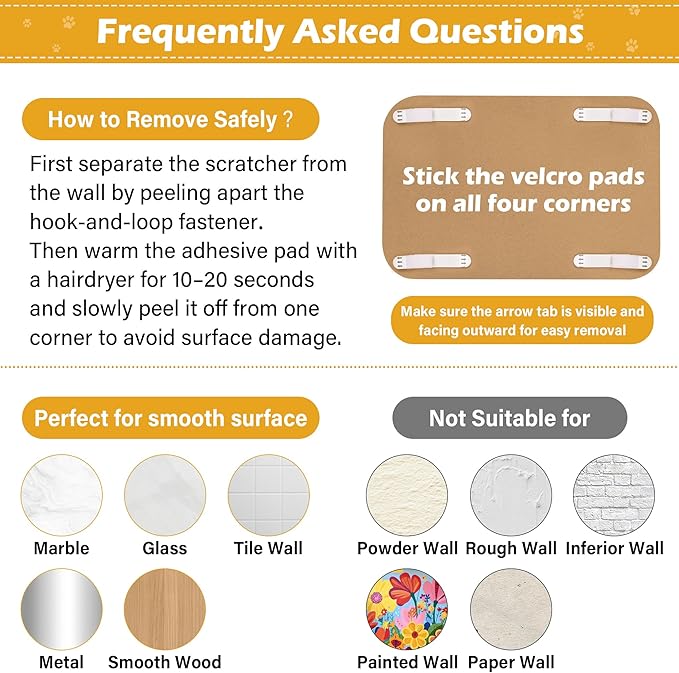 2 Packs Art Cat Wall-Mountable Scratching Board 16.7x11x1 Inch Cat Wall Scratch Pad and Scratcher for Indoor Cats Furniture Protector (MagicCat)