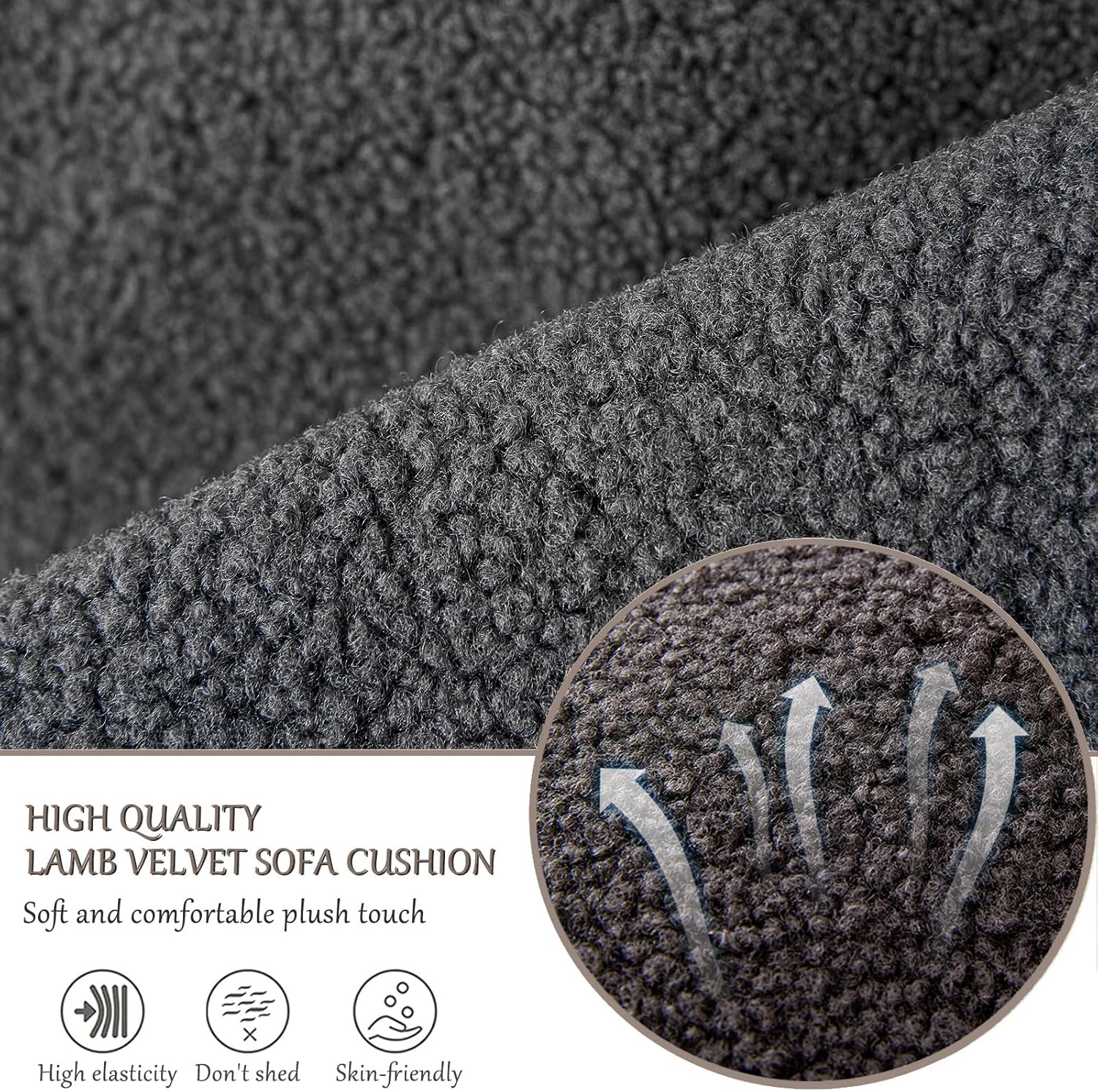 Armrest Cover, Recliner Chair Protector, Furniture Protector Slip, Side Storage Pocket, Stretch Armchair Couch Arm Rest Cover for Recliner, Chair, Sofa (Dark Gray,1 Seater(3pcs))