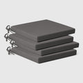 WestinTrends Solace Outdoor Patio Kitchen Dining Chair Square Seat Cushions Set of 4, 19 x 17, Grey
