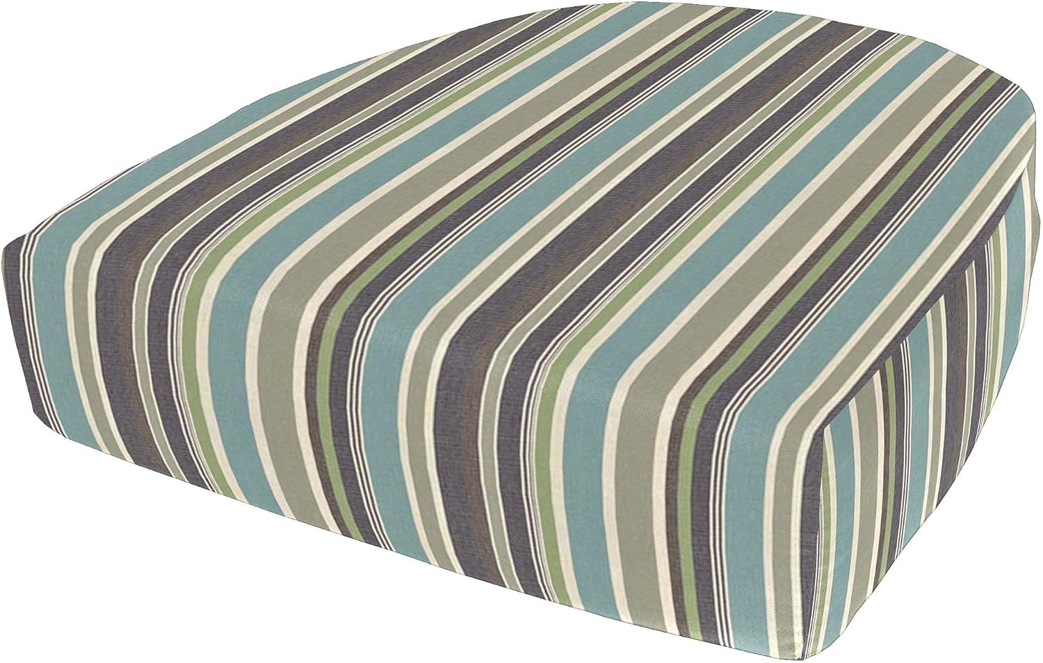 Cushion Source Rounded Back Seat Cushion, 19.5" x 20" x 5" deep Indoor and Outdoor Durable seat Cushion Made with Fade Resistant Sunbrella Fabric, Hidden Zipper, Sunbrella Brannon Whisper