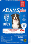 Adams Plus Flea & Tick Prevention Spot On for Dogs 61-150 Pounds, 12 Weeks & Older, 3-Month Supply, Kills Fleas, Flea Eggs, Flea Larvae & Brown Dog & Deer Ticks, Kills & Repels Mosquitoes For 30 Days