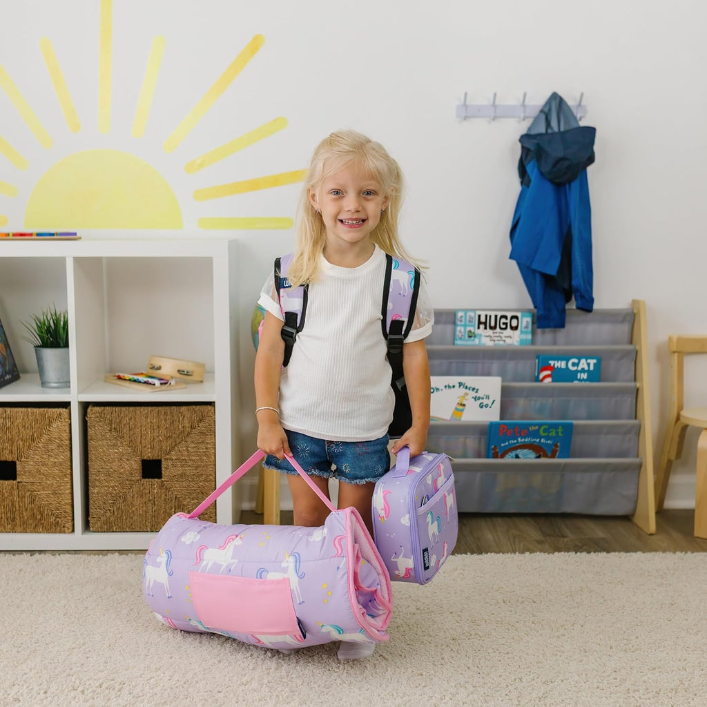 Wildkin 43-inch Kids Nap Mat – Soft Microfiber Toddler Sleeping Mat with Pillow