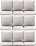 9-Piece Outdoor Patio Cushion Set - Fade & Water Resistant with Removable Olefin Cover, 22x24x4 Inch Memory Foam Cushions for Wicker Sectional Sofa – Beige/Regular