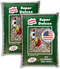 Valley Farms Super Deluxe Wild Bird Food 4 LBS (Pack of 2) for Outside feeders - 0% fillers - w/Sunflower Seed -Peanut kernels -Feed More Birds w/Less Seed