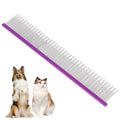 8.5 Inch Dual Tooth Pet Comb for Mats and Tangles,Poratable Grooming Dematting Comb for Indoor Long-haired Cats and Dogs,Pet Family Supplies,Removing Tangles,Knots,Undercoat and Excess Hair