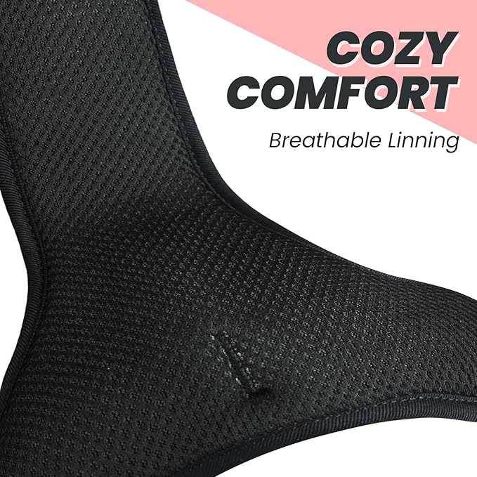 VIVAGLORY Dog Harness Easefit No Pull Dog Harness with Front Clip & Handle for Lifting Training, Adjustable Padded No-Pull Anti Pull Easy On for Puppy & Pet, XS, Red