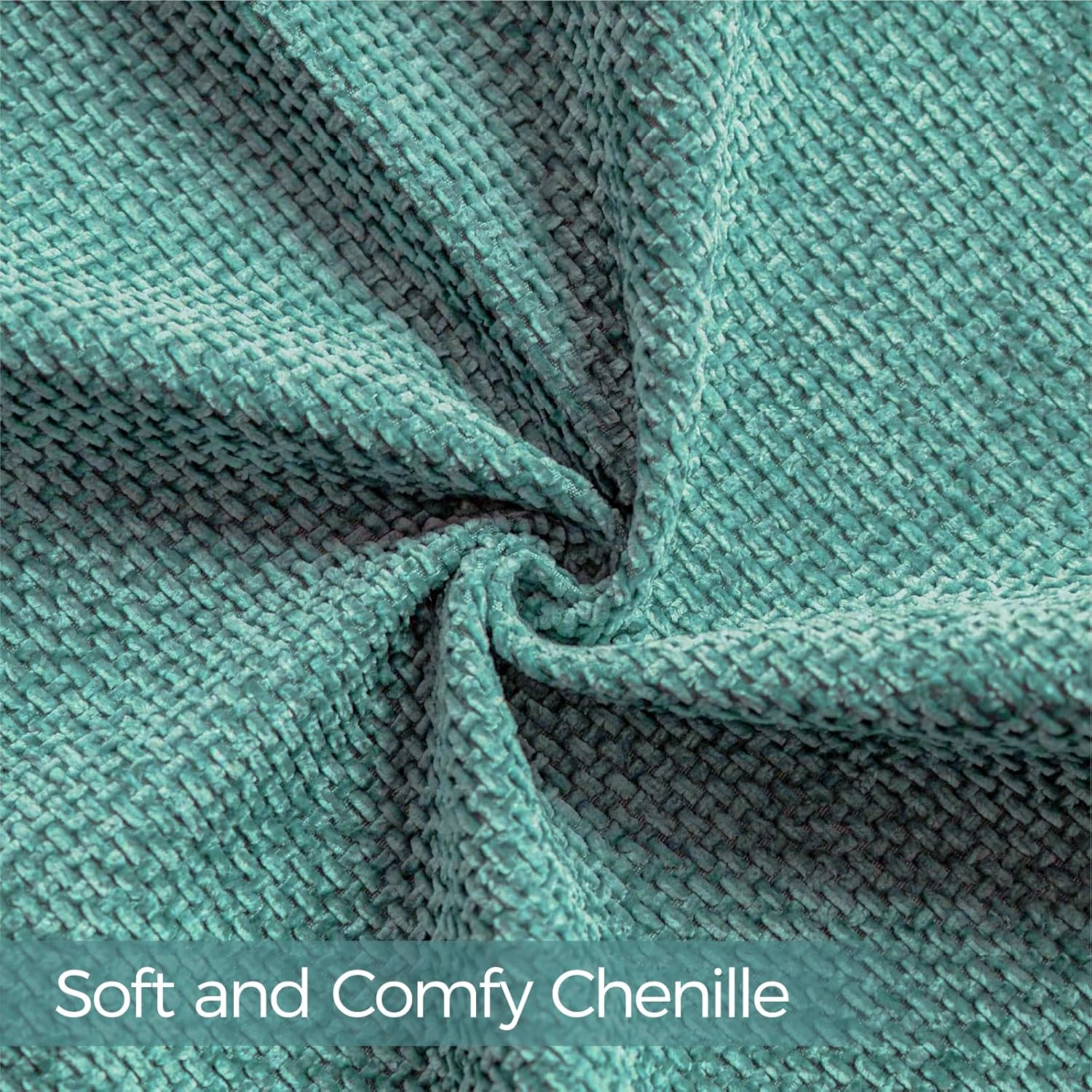 a moment Teal Chenille Throw Pillow Covers 22x22 Inch Pack of 2 Modern Decorative Throw Pillow Covers Farmhouse Cross Covers Home Decor for Sofa Bedroom Living Room