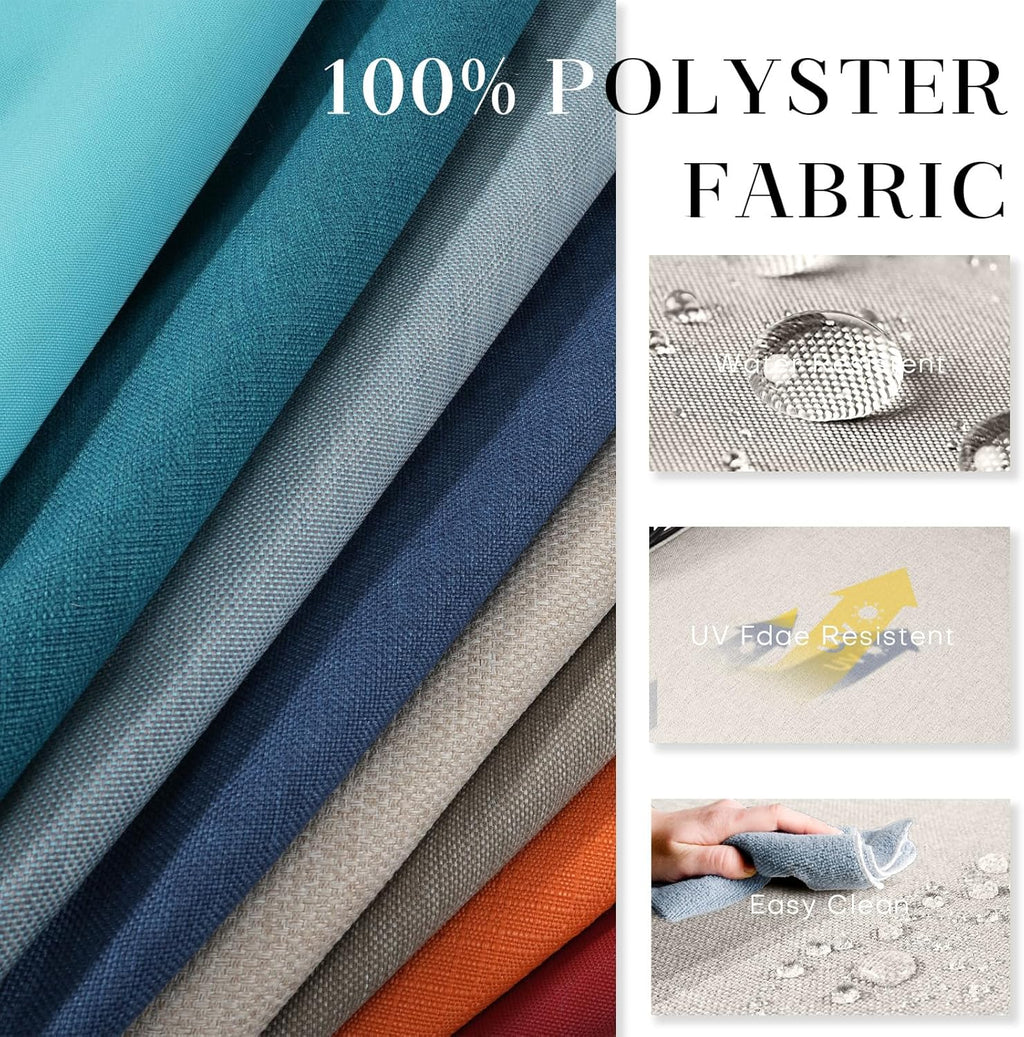 Rilyson Patio Cushions for Outdoor Furniture - 24×24 Inches High Back and Deep Seating Outdoor Cushion for Patio Chairs Sofa Couch Loveseat Water Resistant(Beige/2 Set/No Button)