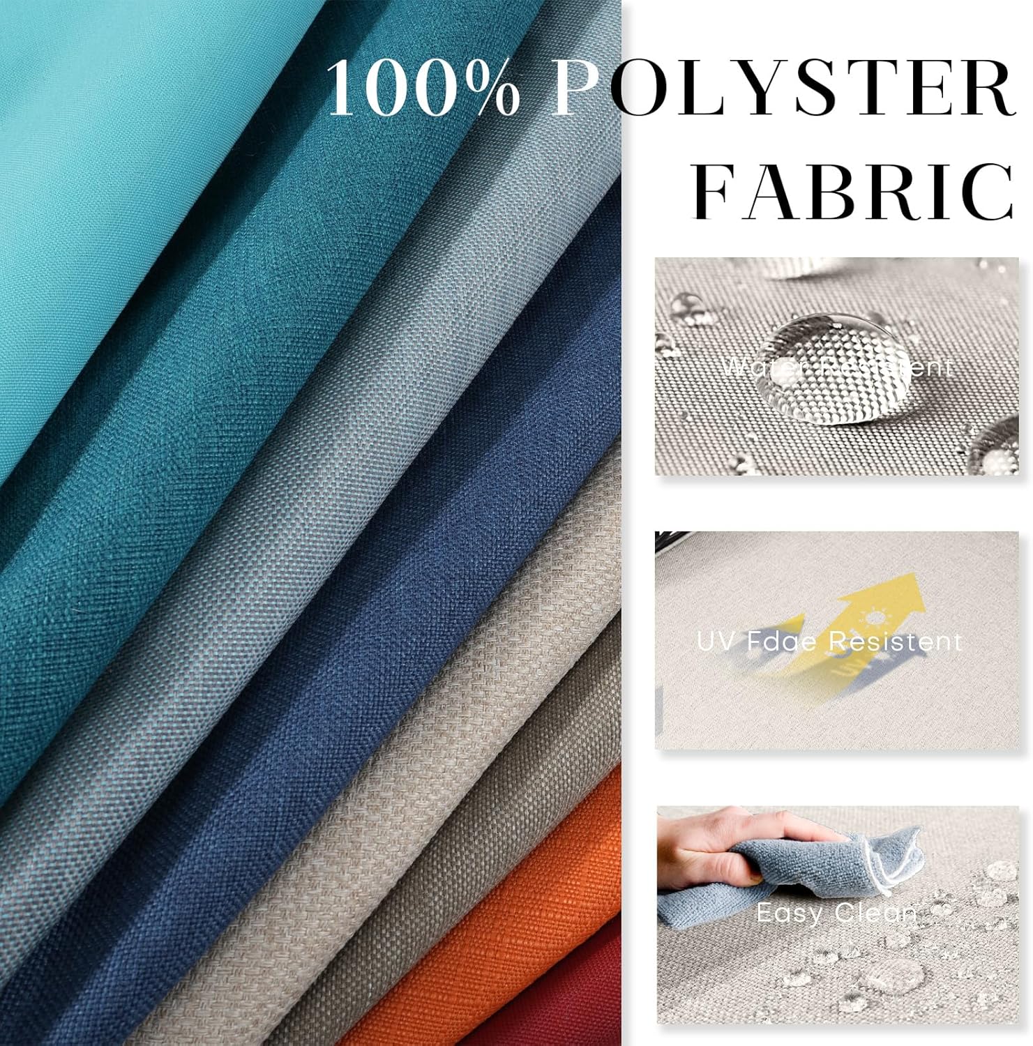 Rilyson Patio Cushions for Outdoor Furniture - 24×24 Inches High Back and Deep Seating Outdoor Cushion for Patio Chairs Sofa Couch Loveseat Water Resistant(Beige/2 Set/No Button)