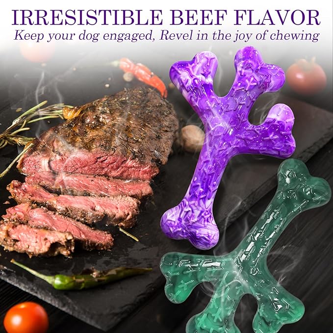 Aggressive Chewers Dog Chew Toys - 2 Pack Tough Dog Toys for Aggressive Chewers Large Breed, Indestructible Dogs Toy for Gift, Interactive to Keep Them Busy