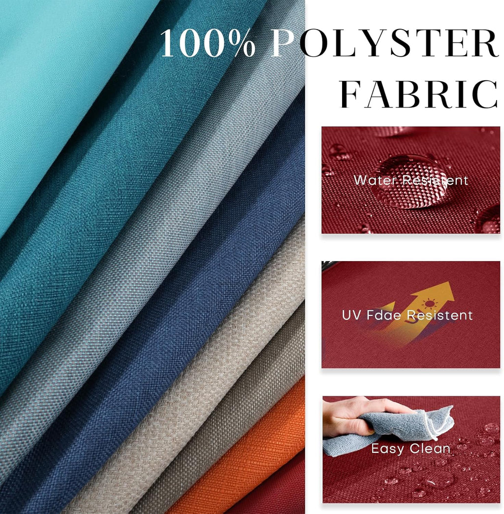 Rilyson Patio Cushions for Outdoor Furniture - 24×24 Inches High Back and Deep Seating Outdoor Cushion for Patio Chairs Sofa Couch Loveseat Water Resistant(Red/2 Set/No Button)