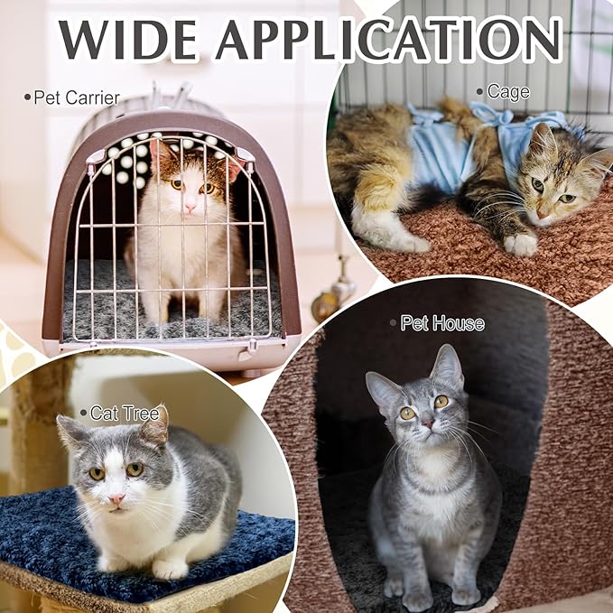 4 Pack Self Warming Cat Bed Indoor Self Heating Dog Cat Pad Washable Thermal Pet Kennel Pad Crate Bed Mat Reflect Body Heat for Outdoor(Mixed Colors,18 x 24 Inch)