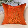 Yangest Orange Twigs Throw Pillow Cover Velvet Branches Velvet Cushion Case Neutral Pillowcase for Sofa Couch Bedroom Living Room Home Decor,20x20 Inch