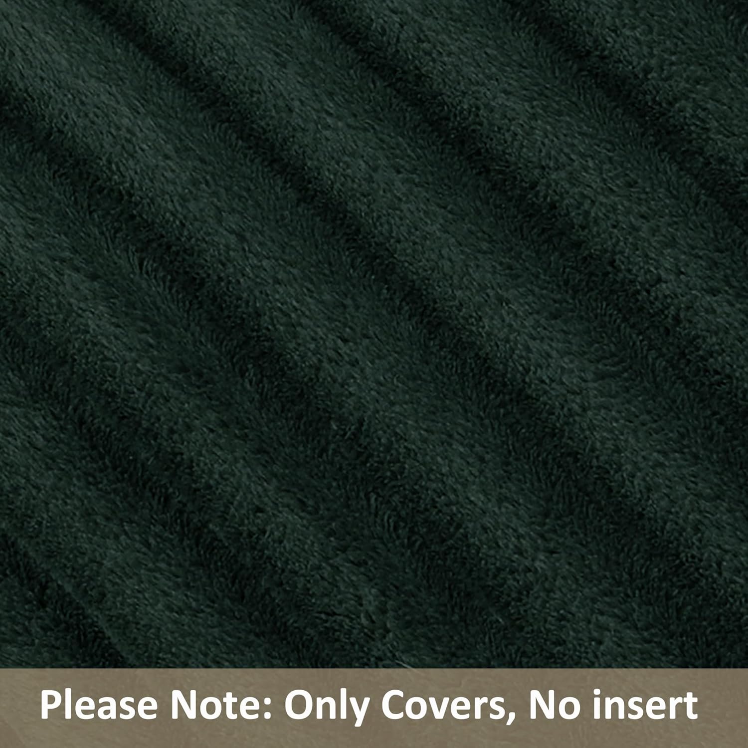 Kevin Textile Christmas Soft Plush 12x20 Inch Lumbar Pillow Cover 1 Pack, Luxury Fluffy Faux Fur Striped Flannel Rectangle Cushion Case for Couch Sofa Chair Bed Home Decor, Dark Green