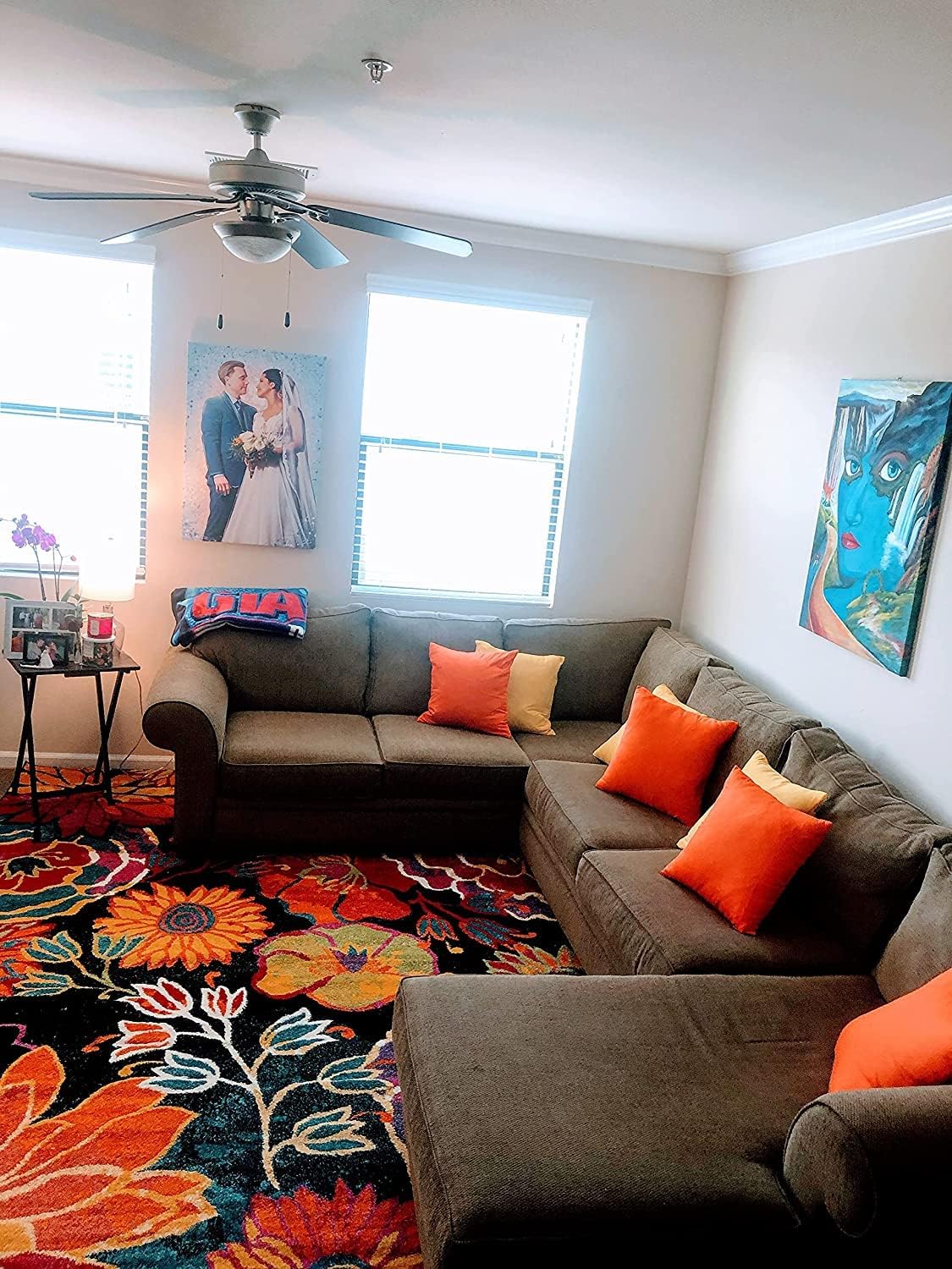 Thmyo 4-Pack 100% Cotton Comfortable Solid Decorative Throw Pillow Cases Square Cushion Cover Pillowcases Sublimation Blank Pillow Cover Halloween DIY Throw Pillowcase(16x16inch/40x40cm,Orange)