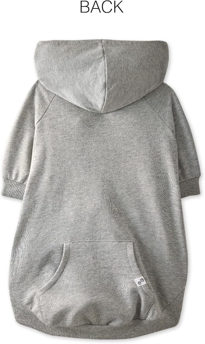 Rocky – The Orginal Lightweight Hooded TEE 100% Organic Cotton Dog Hoodie Pet Coat Sweater for Small, Medium, Large Dogs, Heather Gray, XX-Small (4-7 lbs)