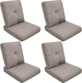 Patio Cushions for Outdoor Furniture - 22" x 25" x 4" UV Resistant Thick Foam Cushions Water Resistant Replacement Cushion for Outdoor Patio Furniture Chair/Sofa/Couch | Grey | 4-Pack |