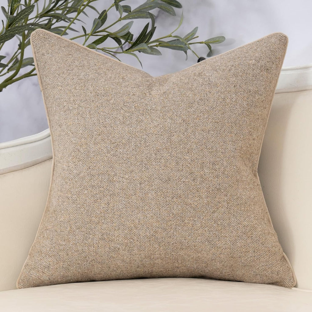 Yangest Neutral Floral Pillow Cover 20 x 20 Inches, Vintage Chenille Square Throw Pillow Cover Soft Decorative Farmhouse Accent Couch Pillow Cover for Living Room Bedroom, Green