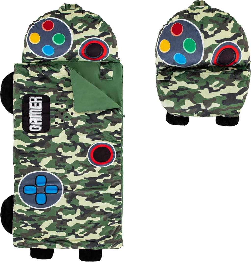 Kid's Nap Buddies Character Preschool Nap Mat, Toddler Sleeping Bag with Pillow for Daycare, Ages 3+