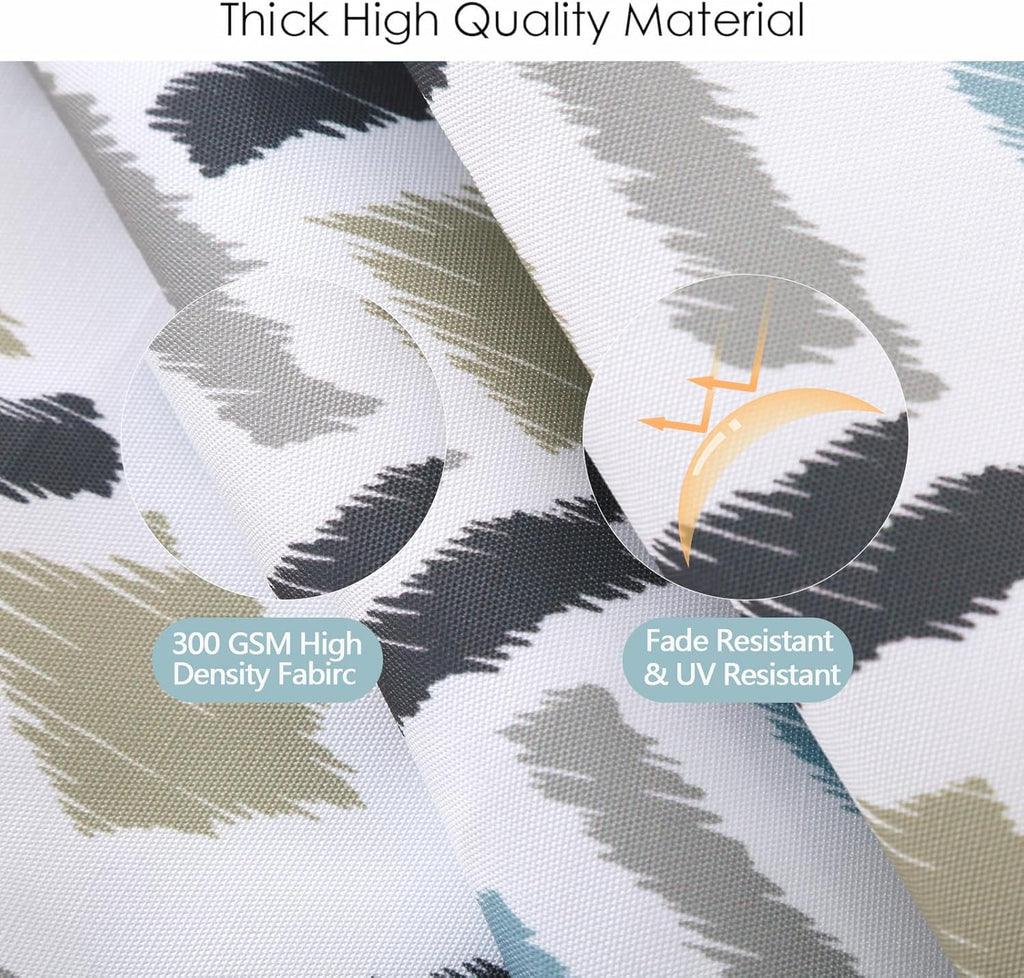 idee-home Outdoor Chair Cushions Set of 4, Thick 17" x 17" x 3" Outdoor Seat Cushions Patio Furniture Waterproof with Ties, Dining Pads