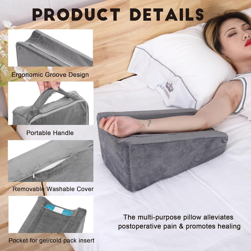 TYYIHUA Arm Pillow Arm Rest Pillow Arm Elevation Pillow Ergonomic Support Pillow for Sleeping, Support & Recovery of Broken Arm or Knee Surgery