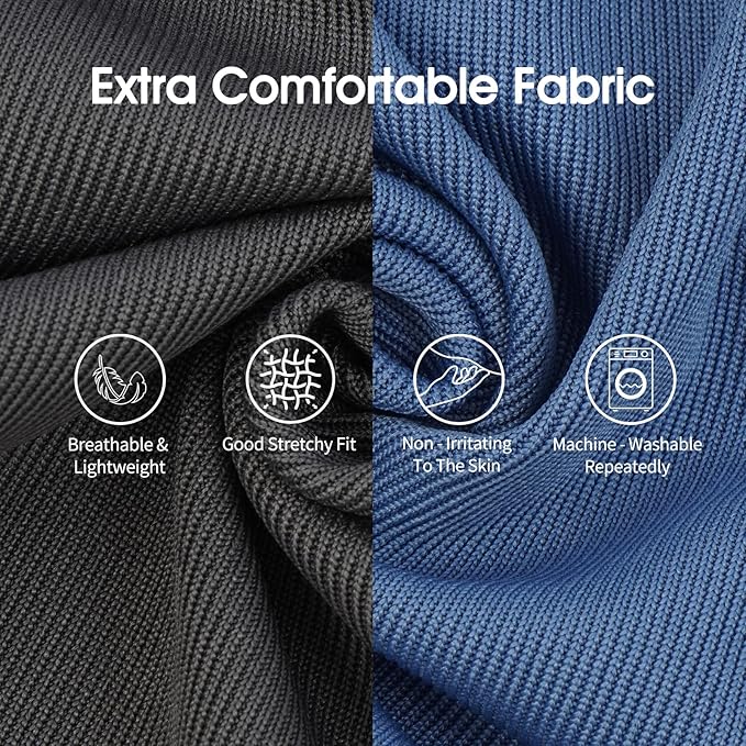 IECOii 2 Pack Great Dane Dog T Shirts | Comfortable Fabric Vest for Dogs with Sensitive Skin - Durable Fit - Spring, Summer, Fall Wear for Giant Breed, Grey+Blue,5XL