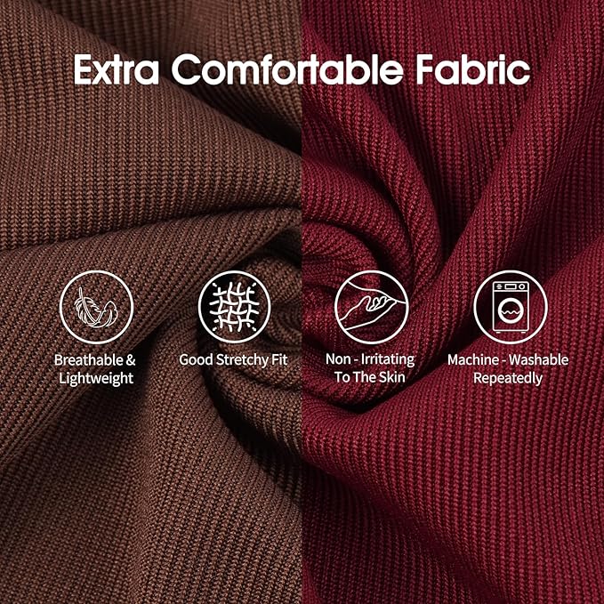 IECOii 2 Pack Sleeveless Dog Tees Shirt | Comfortable & Lightweight Fabric, Easy On/Off for Active Dogs, Coffee+DarkRed, L